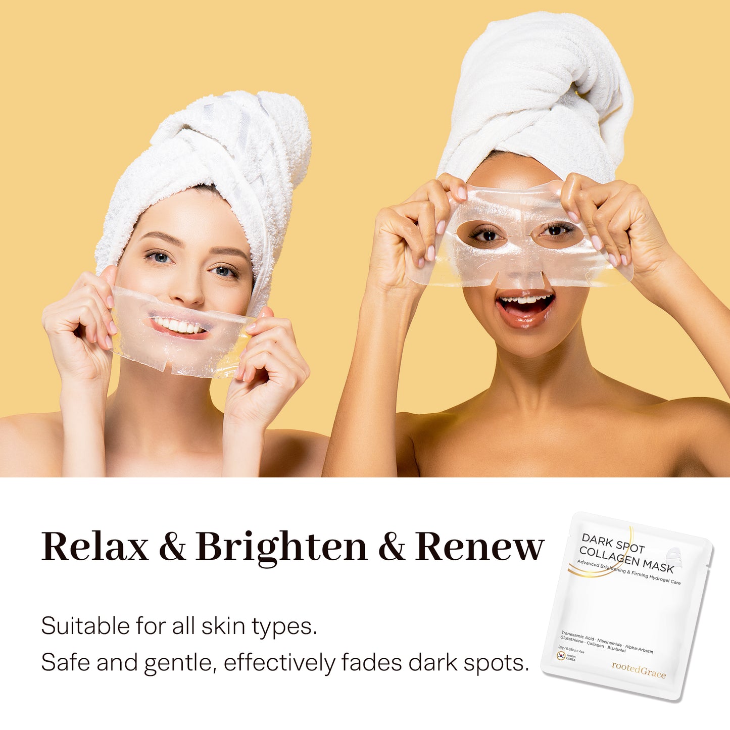 Dark Spot Corrector Collagen Mask – Advanced Brightening & Firming Hydrogel Care